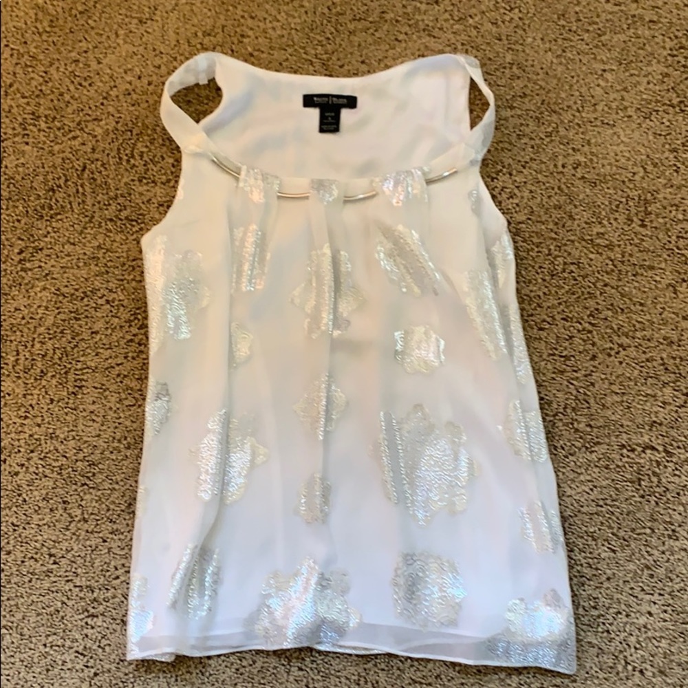 Silk short sleeve blouse